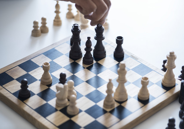 Chess game business strategy concept